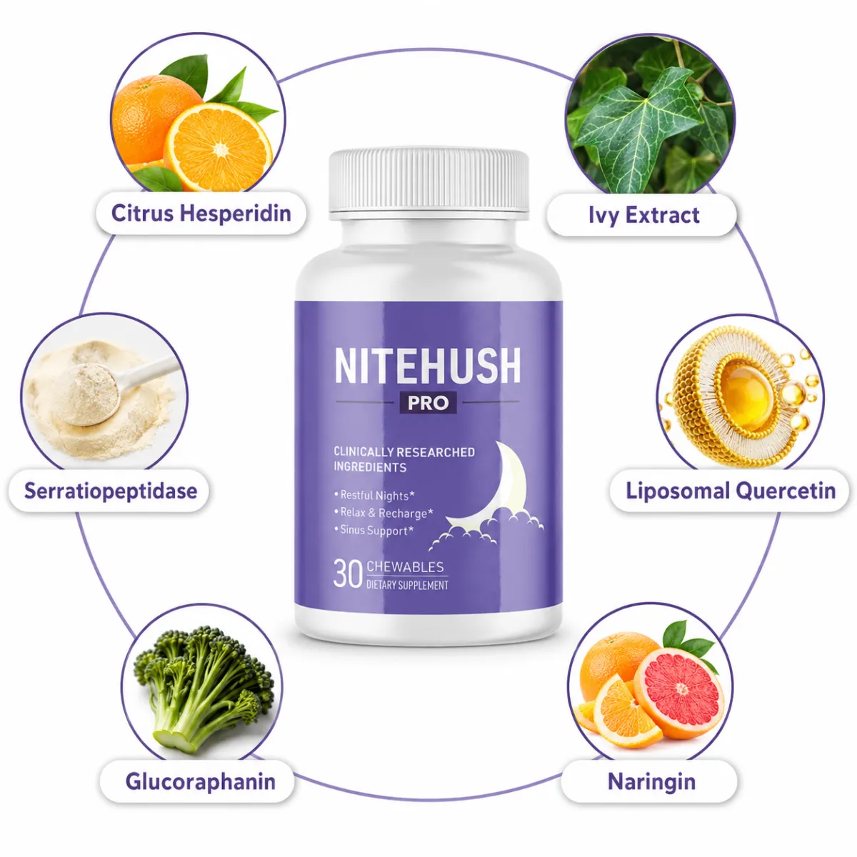 NiteHush Pro Supplement  Formula Banner